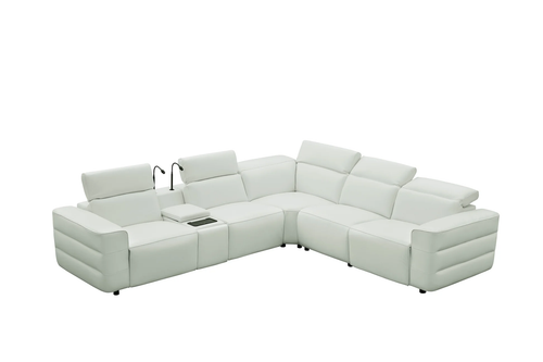 Holly Italian Leather Power Reclining Corner Sectional