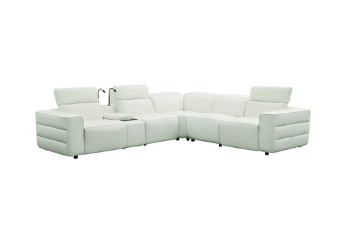 Holly Italian Leather Power Reclining Corner Sectional