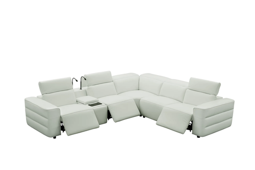 Holly Italian Leather Power Reclining Corner Sectional