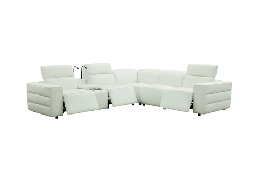 Holly Italian Leather Power Reclining Corner Sectional