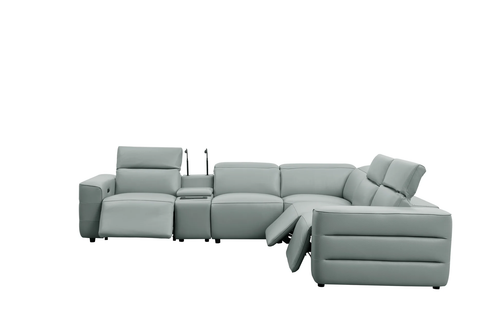 Holly Italian Leather Power Reclining Corner Sectional