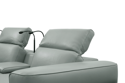 Diamante Italian Leather Power Home Theater Recliner Row