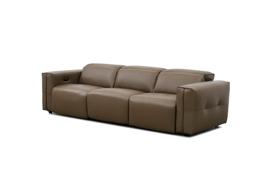 Ember Italian Leather Power Reclining Sofa and Loveseat Set