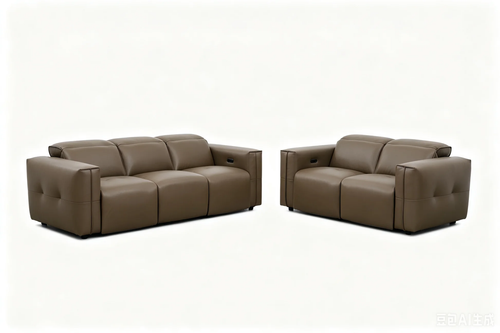 Ember Italian Leather Power Reclining Sofa and Loveseat Set