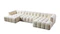 Ivy Ivory Boucle Double Chaise 146" Sectional