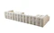 Ivy Ivory Boucle Double Chaise 146" Sectional