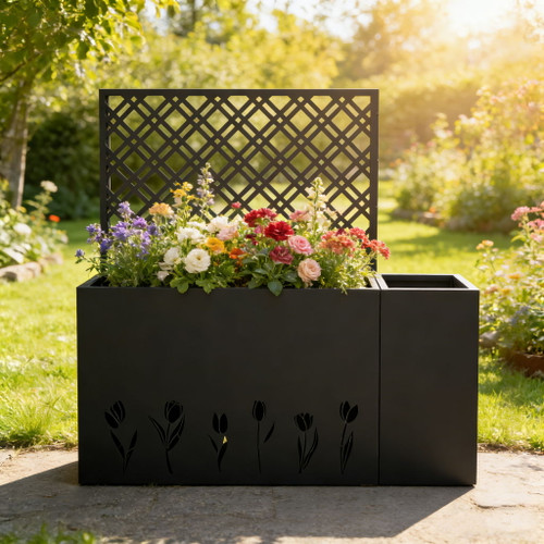 Tall Planter Raised Garden Bed With Trellis