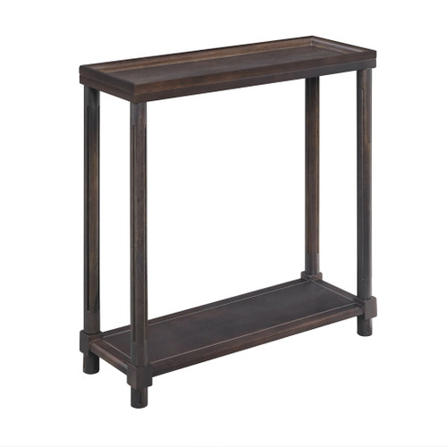 Narrow Side End Tables With Shelf (Set of 2)