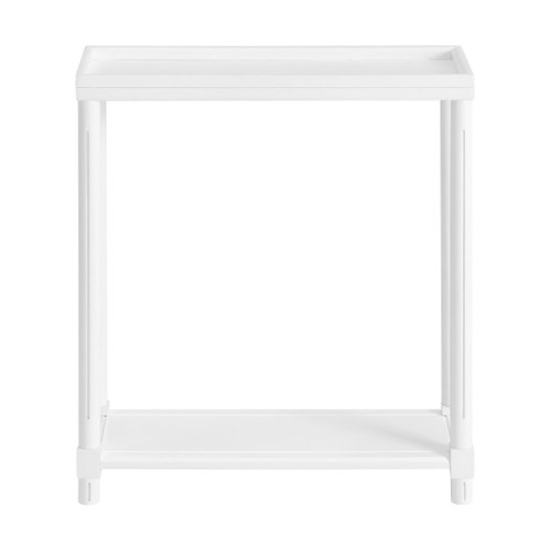 Narrow Side End Tables With Shelf (Set of 2)