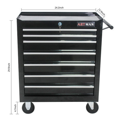 Multifunctional Tool Cart With Wheels And Drawers