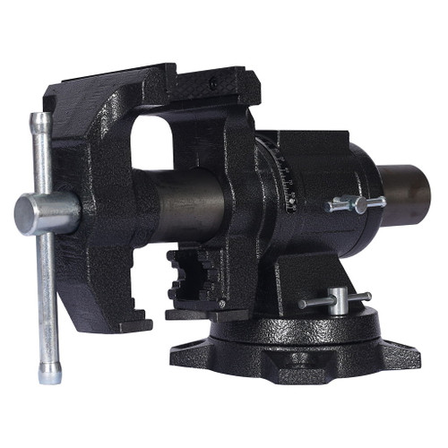 Heavy Duty 5" Multi Jaw Rotating Bench Vise With 360 Degree Swivel Base And Head