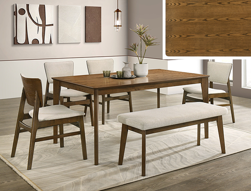 Rolstan Brown Dining Bench 2308-BENCH by Crown Mark