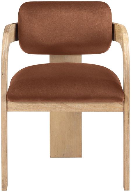 Cedra - Velvet Performance Fabric Upholstered Dining Chair (Set of 2) - Cognac