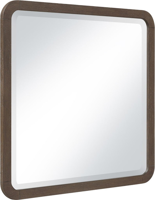 Morino - Oak Veneer And Solid Wood Mirror - Brown
