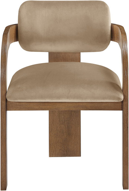 Cedra - Velvet Performance Fabric Upholstered Dining Chair (Set of 2) - Brown Frame