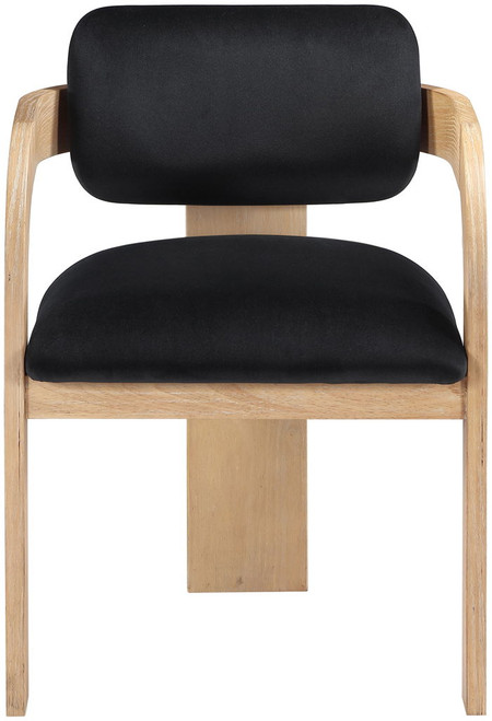 Cedra - Velvet Performance Fabric Upholstered Dining Chair (Set of 2) - Natural Frame