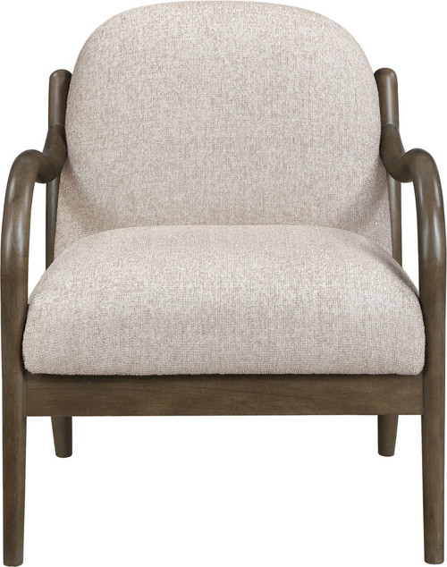 Helmsley - Performance Fabric Upholstered Accent Chair - Brown Frame