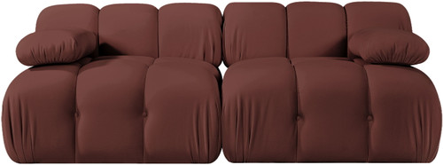 Orin - Velvet Performance Fabric Upholstered 2 Piece Modular Sofa