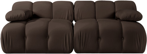 Orin - Velvet Performance Fabric Upholstered 2 Piece Modular Sofa