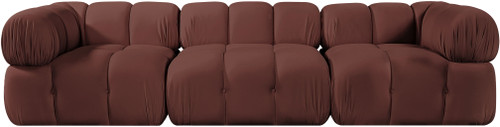 Orin - Velvet Performance Fabric Upholstered 3 Piece Modular Sofa