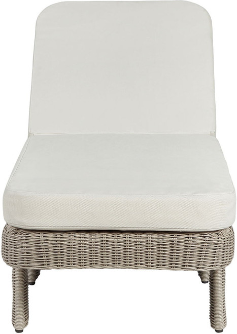 Sandbay - Olefin Water Resistant Fabric And Wicker Outdoor Patio Lounge Chair