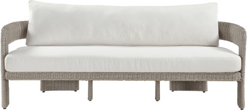 Sandbay - Olefin Water Resistant Fabric And Wicker Outdoor Patio Sofa
