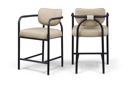 Serava - Vegan Leather Upholstered Bar Stool