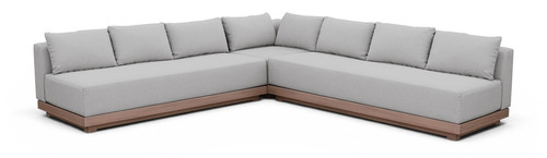 Solace - Olefin Performance Fabric 3 Piece Outdoor Patio Modular Sectional (2 Sofas & Corner Chair)