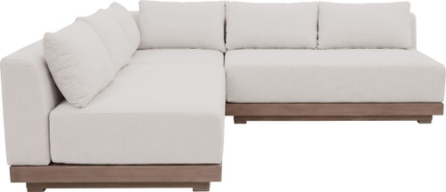 Solace - Olefin Performance Fabric 3 Piece Outdoor Patio Modular Sectional (2 Loveseats & Corner Chair)