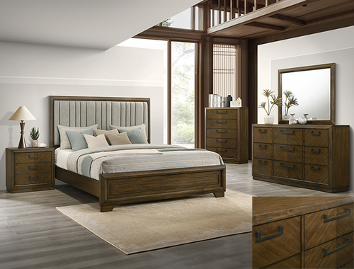 Lakecrest Oak Dresser Top Mirror B6520-11 by Crown Mark