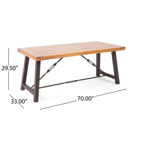 Catriona - 3 Piece Wood Outdoor Dining Set - Teak