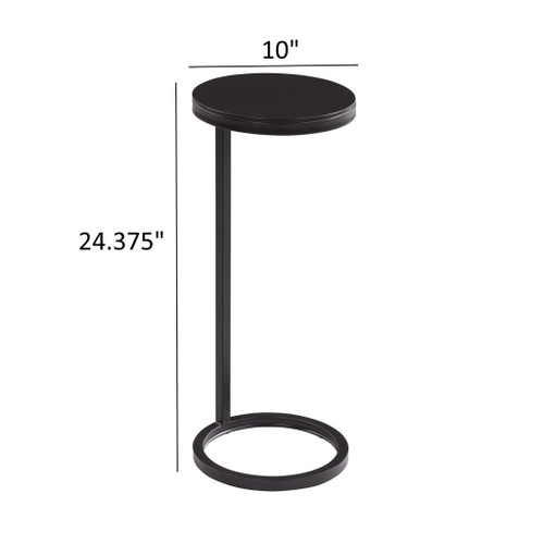 Yancey - Round Accent Table - Antique Bronze