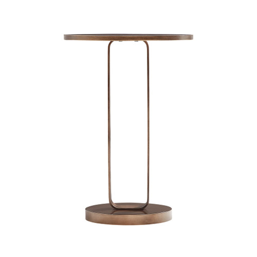 Tareel - Round Accent Table With Open Oval Pedestal - Antique Bronze