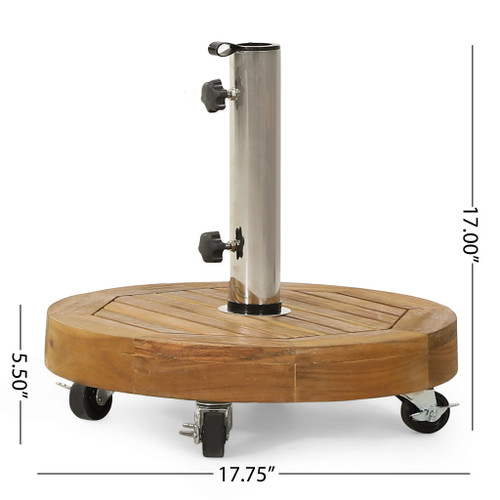 Ralph - Round Umbrella Base - Teak