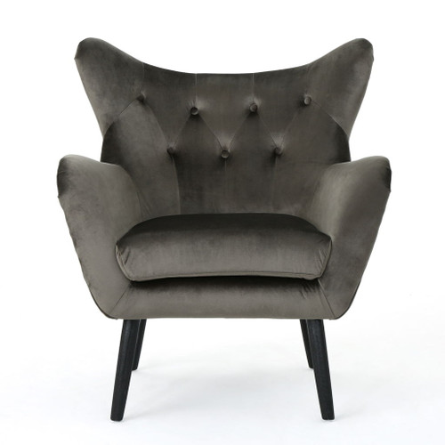 Alyssa - Mid Century Upholstered Arm Chair With Wingback Design
