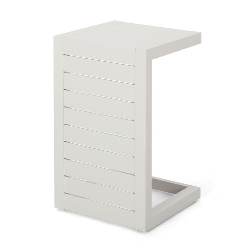 Aluminum Outdoor C - Shaped Side Table For Patio