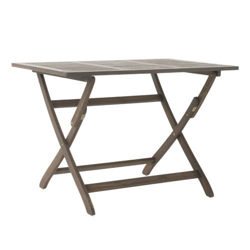 Blissique - Outdoor Foldable Wood Dining Table With Slat Design