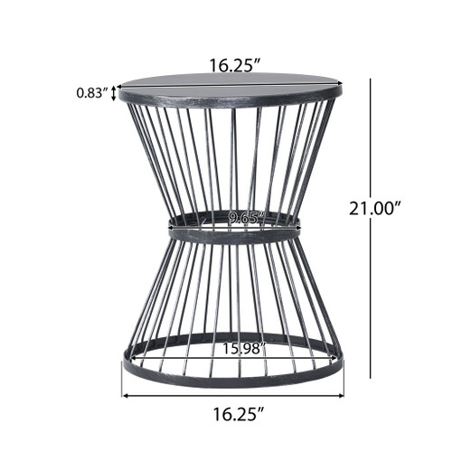 Lassen - Modern Outdoor Side Table With Hourglass Design