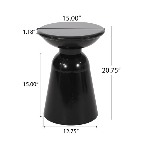 Outdoor Modern Metal End Large Table