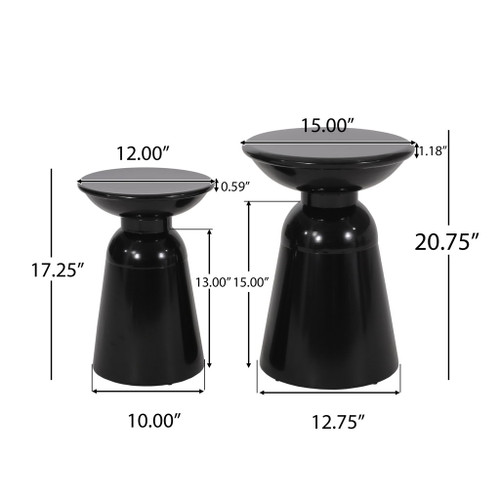 Serenita - Outdoor Side Tables With Flared Design (Set of 2)