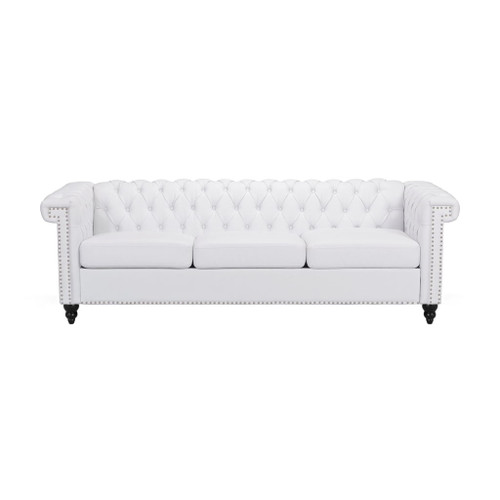 Chesterfield Style 3 Seater Sofa With Deep Button Tufting