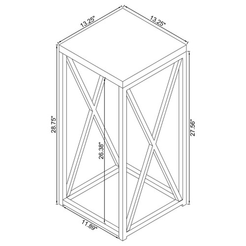 Accent Table With Accents - Glossy White