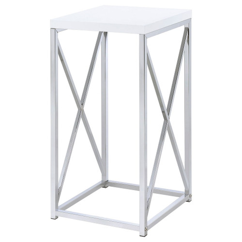Accent Table With Accents - Glossy White