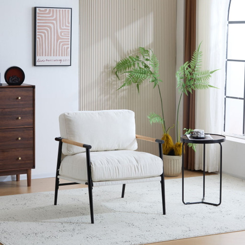 Modern Accent Chair With Cushions, Cozy Seating