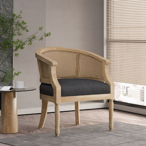 Curved Backrest Accent Chair