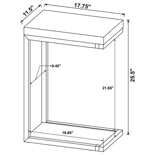Snack Table With Industrial Base