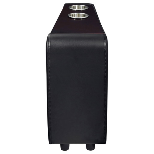 Nseluka - Upholstered Wedge Console For Home Theater With Cupholders - Black