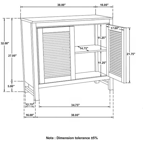 Henley - 2 Door Accent Cabinet - Natural
