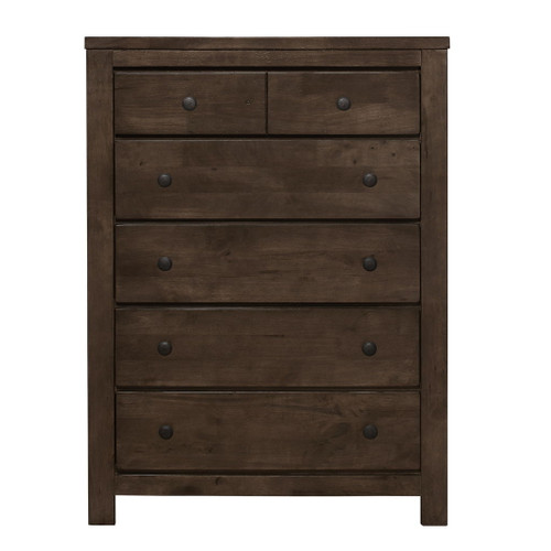 5 Drawer Chest, 1 Piece - Brown