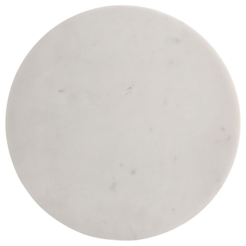 Selena - Round Side Table - White / Gray
